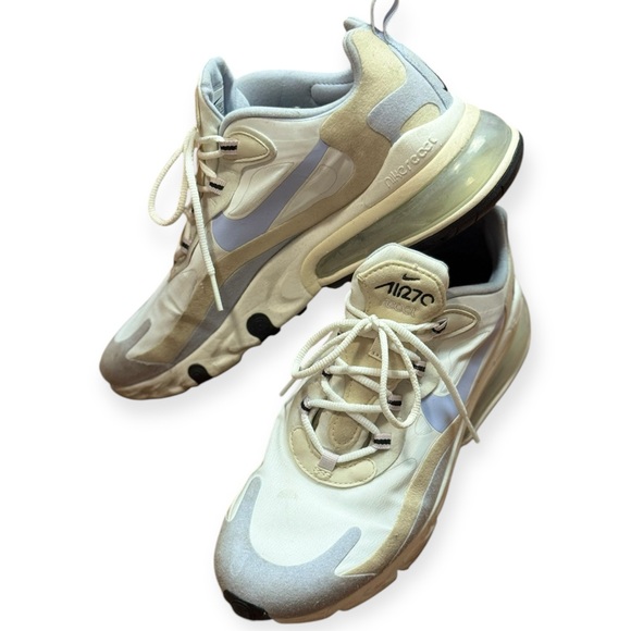 Nike Air Max 270 React Fossil Ghost Woman’s 9.5 - Picture 6 of 9